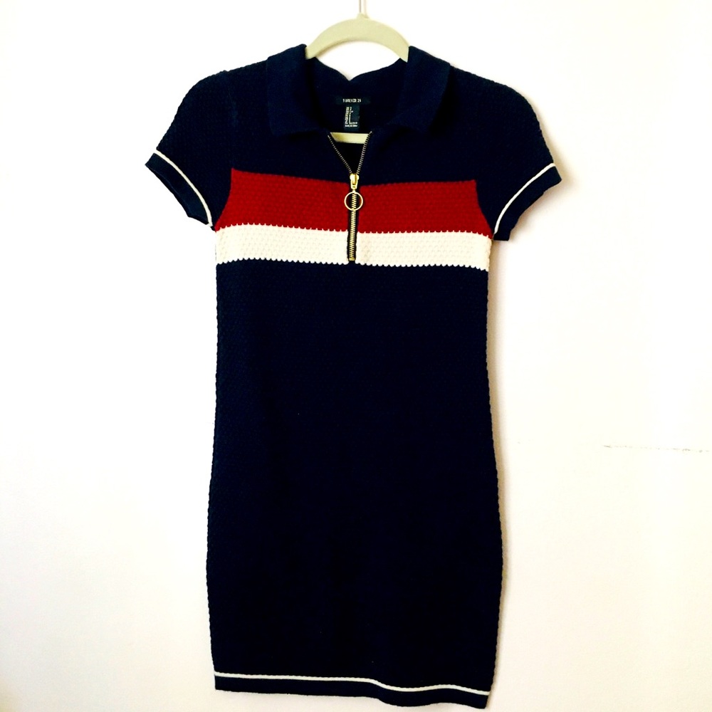 💙❤️blue with red and white mini dress ❤️💙